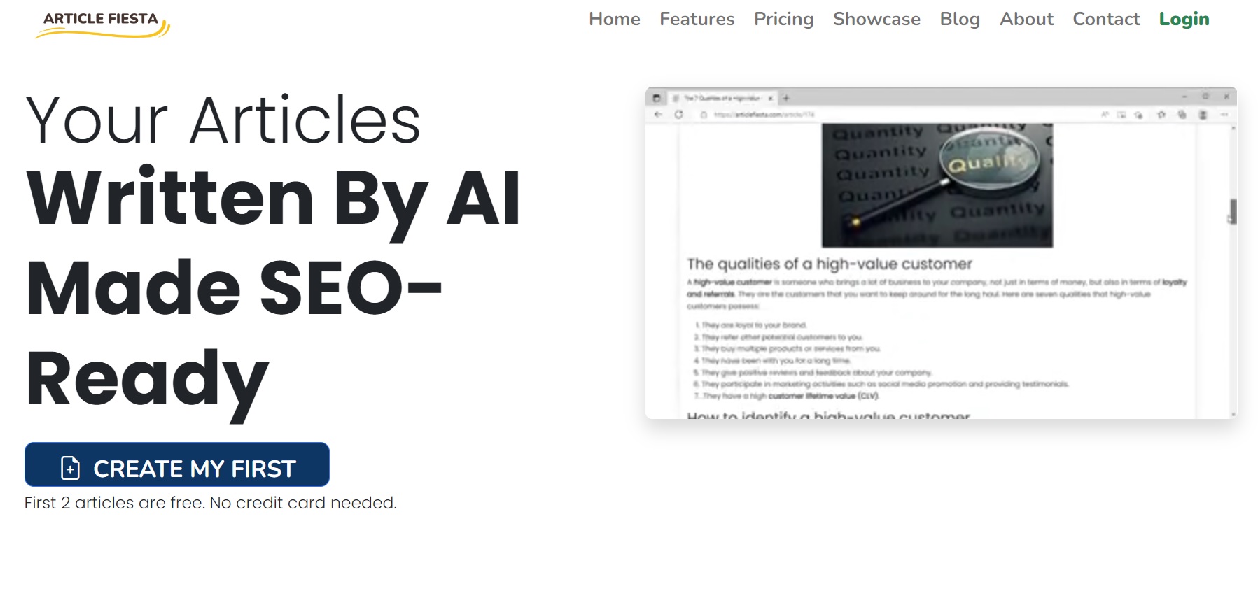 Article Fiesta -KI Generator für SEO optimierte Artikel - Künstliche Intelligenz