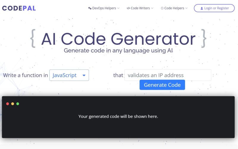 Codepal - KI Code-Generator - Texte in Programmiersprache umwandeln - Künstliche Intelligenz