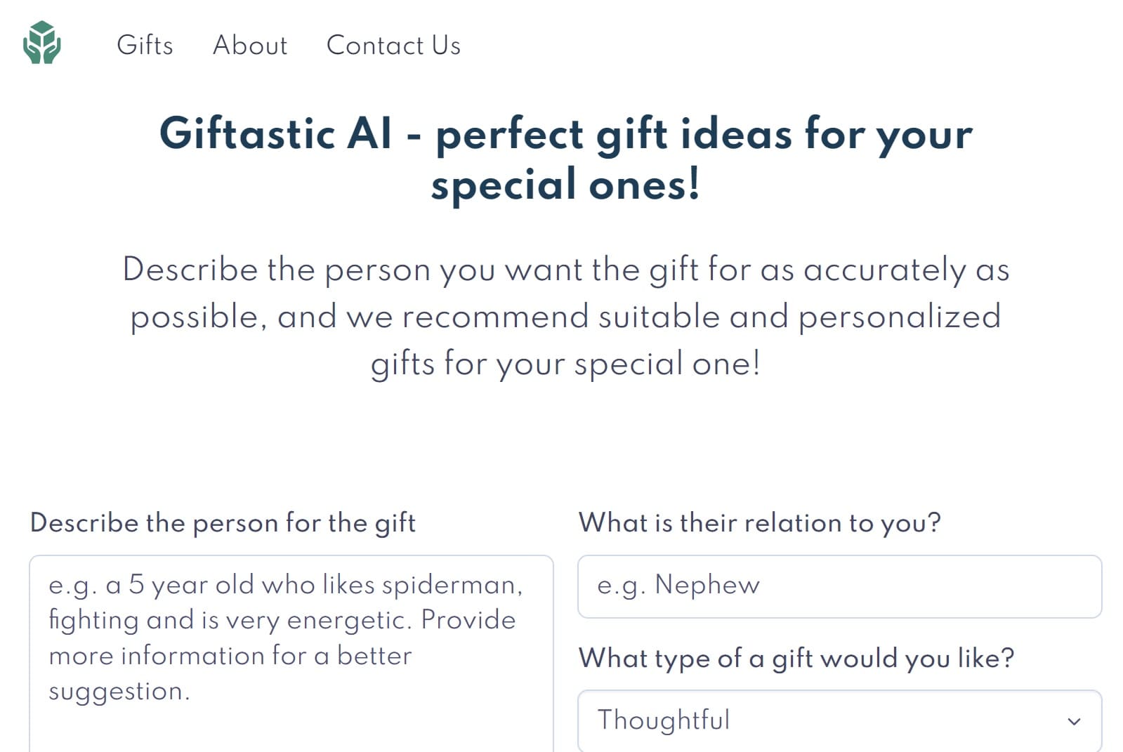 Giftastic - Kostenlose KI Geschenkideen - Künstliche Intelligenz