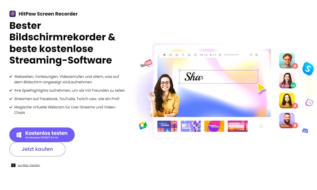 HitPaw Screen-Recorder - Bildschirmrekorder und Streaming-Software - Künstliche Intelligenz