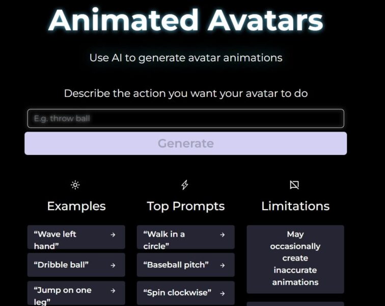 Krikey AI - Animierte Avatare aus Texteingaben generieren - Künstliche Intelligenz