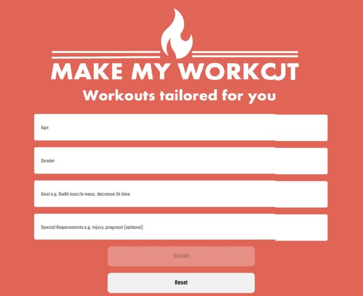Make my Workout - KI Fitnessplan Generator - Künstliche Intelligenz