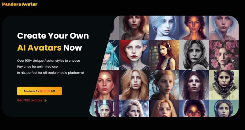 Pandora Avatar - Professionelle KI Avatare aus Selfies erstellen - Künstliche Intelligenz