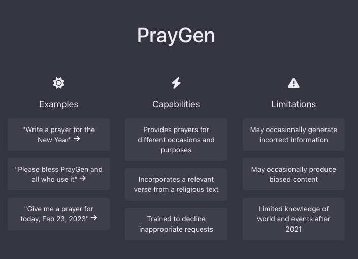 PrayGen - KI unterstützter Gebetsgenerator - Künstliche Intelligenz