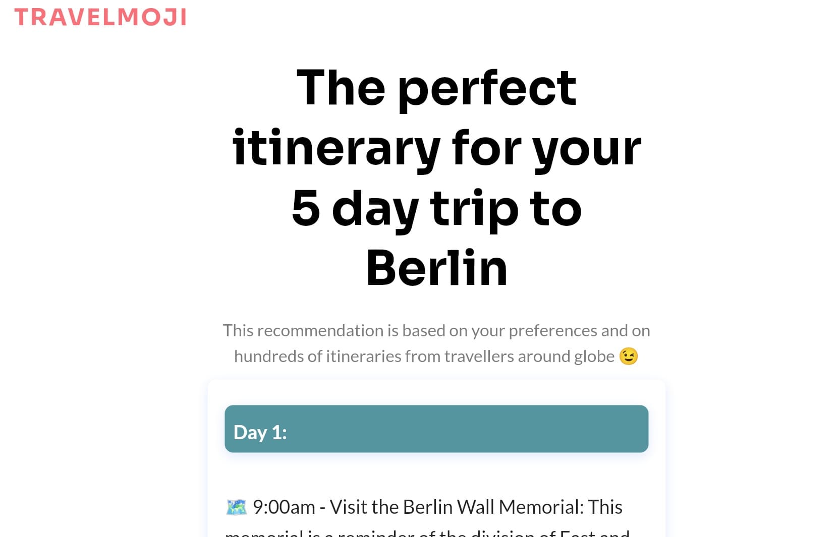 Travelmoji - Stressfreie Reiseplanung mit KI - Künstliche Intelligenz
