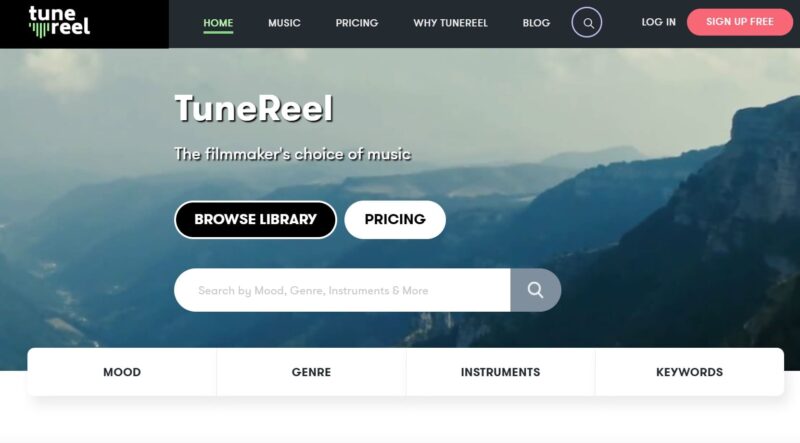 TuneReel - Musikbibliothek für lizenzfreie Musik - Künstliche Intelligenz