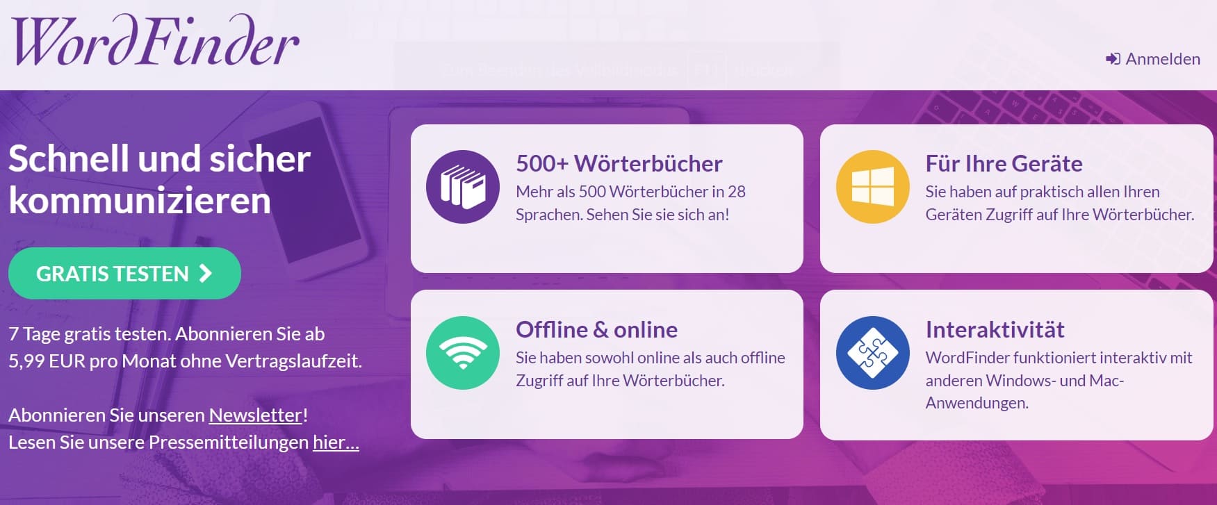 Wordfinder - Schnell und einfach Wörter finden - Künstliche Intelligenz