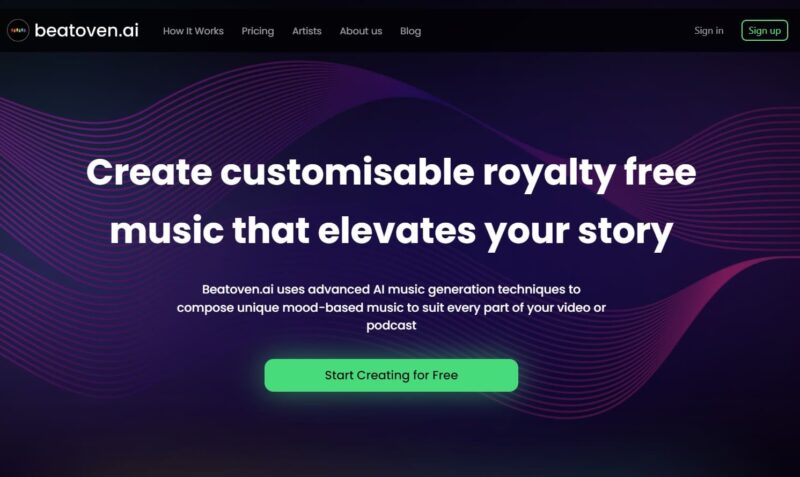 beathoven.ai - KI Generator für lizenzfreie Musik - Künstliche Intelligenz